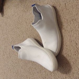 White Rothy high top sneakers